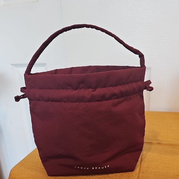 Fenty Beauty Chocolate Cherriez Cherry Red  Cosmetic Makeup Bag Handbag NWOT - Picture 1 of 7